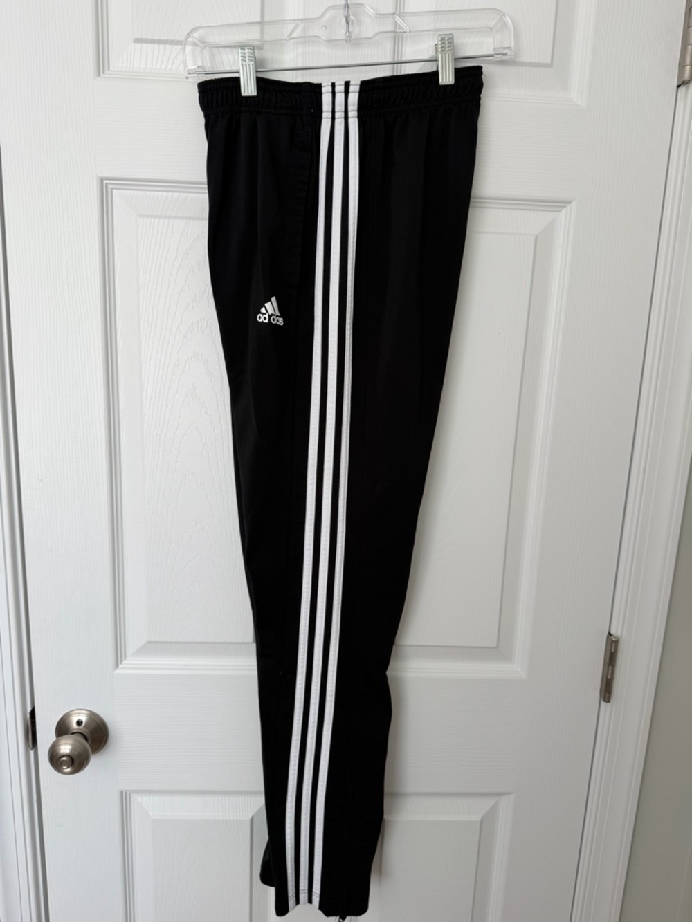 adidas Black Track Pants with White 3-Stripes